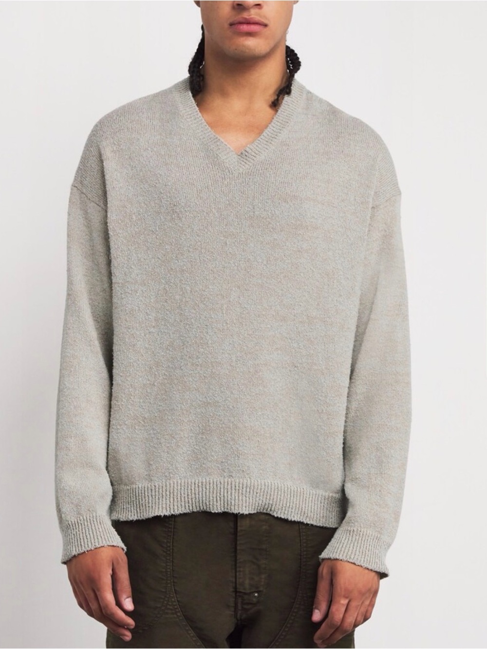 Maison Martin Margiela Men's Light  cotton
 V-Neck Sweater